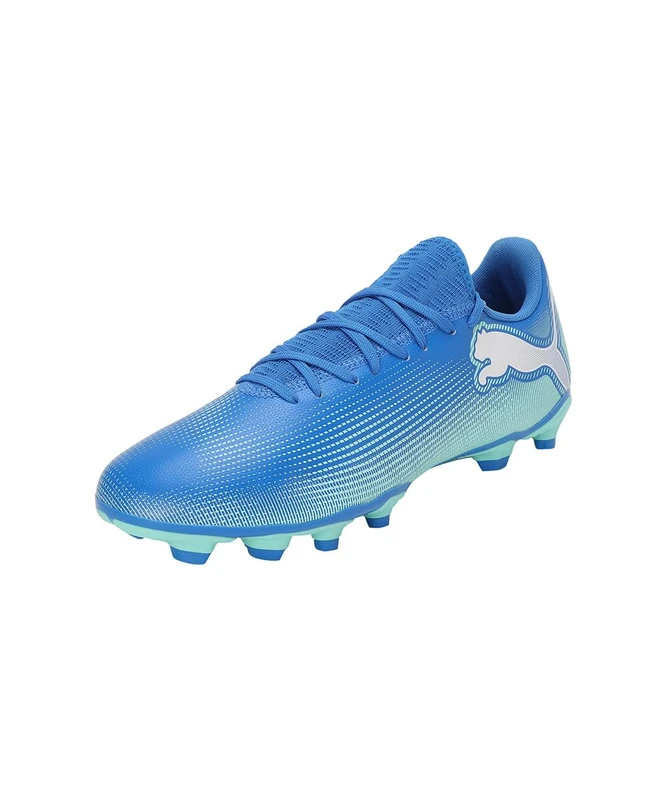PUMA Unisex Adults Future 7 Play FG/AG Soccer Shoe, HYPERLINK Blue-Mint-PUMA White, 9 UK