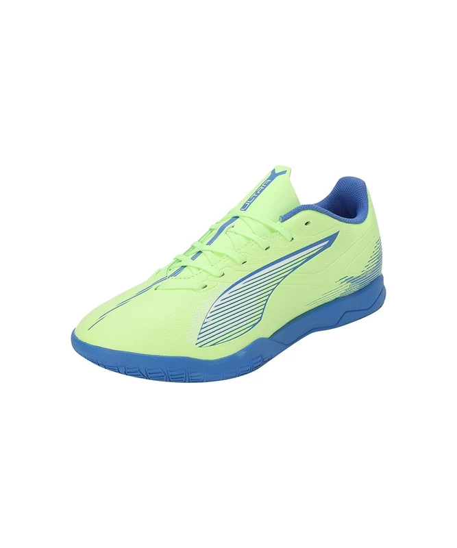 PUMA Unisex Adults Ultra 5 Play IT Soccer Shoe, Fizzy Apple-PUMA White-BLUEMAZING, 11 UK