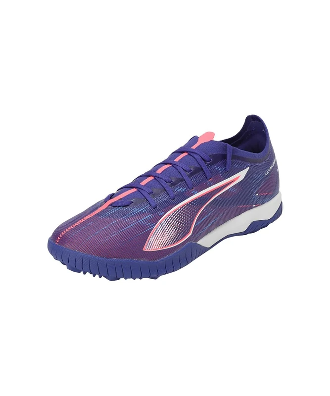 PUMA Unisex Adults Ultra 5 Match TT Soccer Shoe, Lapis Lazuli-PUMA White-Sunset Glow, 8.5 UK