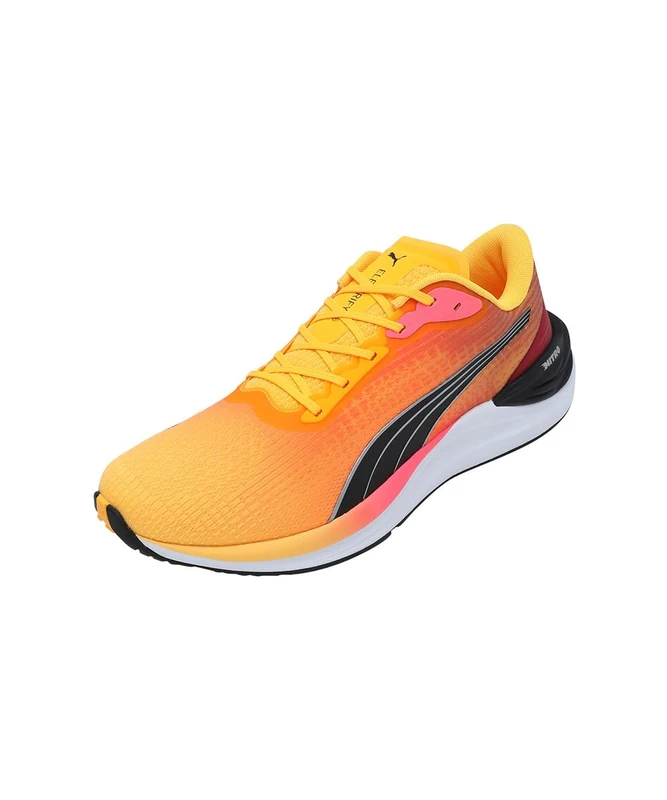 PUMA Men Electrify Nitro 3 Fade Road Running Shoe, Sun Stream-Sunset Glow-PUMA White, 6 UK