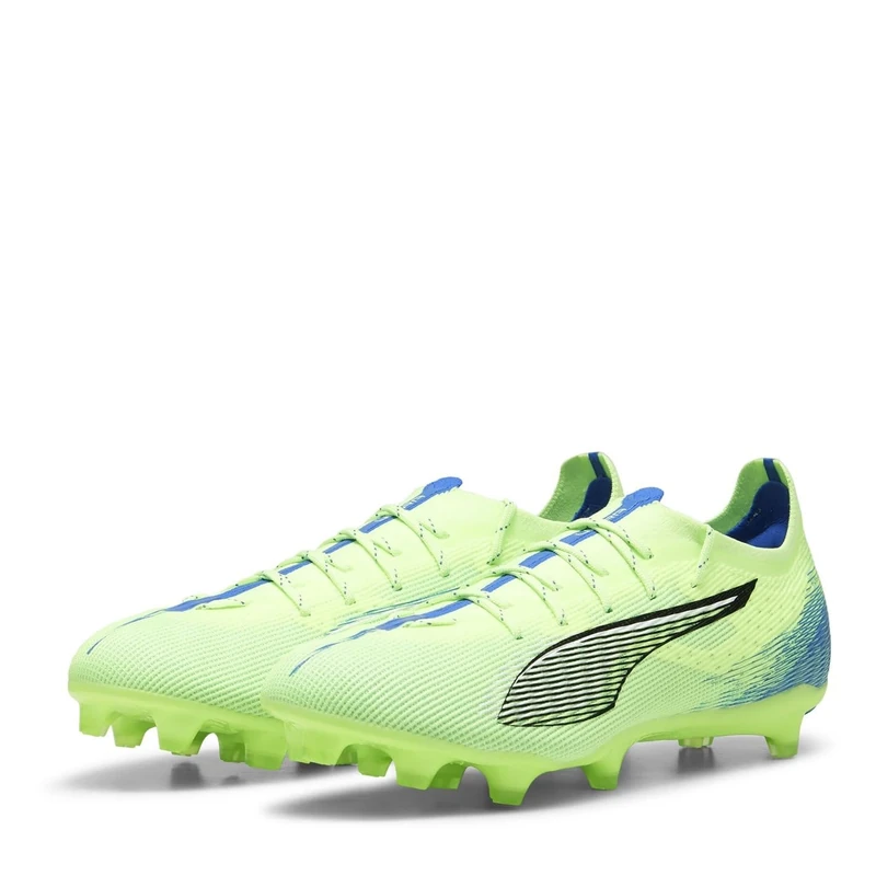 PUMA Unisex Adults Ultra 5 PRO FG/AG Soccer Shoe, Fizzy Apple-PUMA White-BLUEMAZING, 10 UK