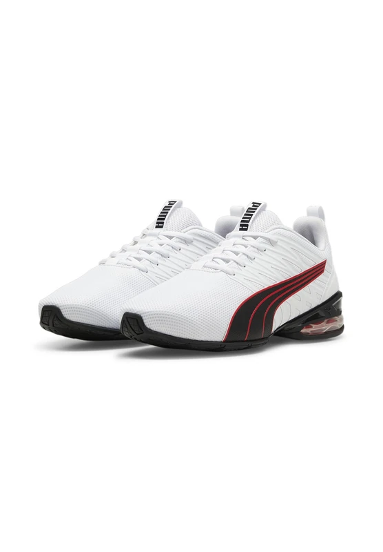 PUMA Unisex Adults Voltaic EVO Light Road Running Shoe, PUMA White-PUMA Black-for All TIME RED, 9 UK