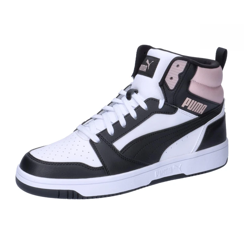 PUMA Unisex Adults Rebound V6 Sneaker, PUMA White-PUMA Black-Mauve Mist, 11 UK