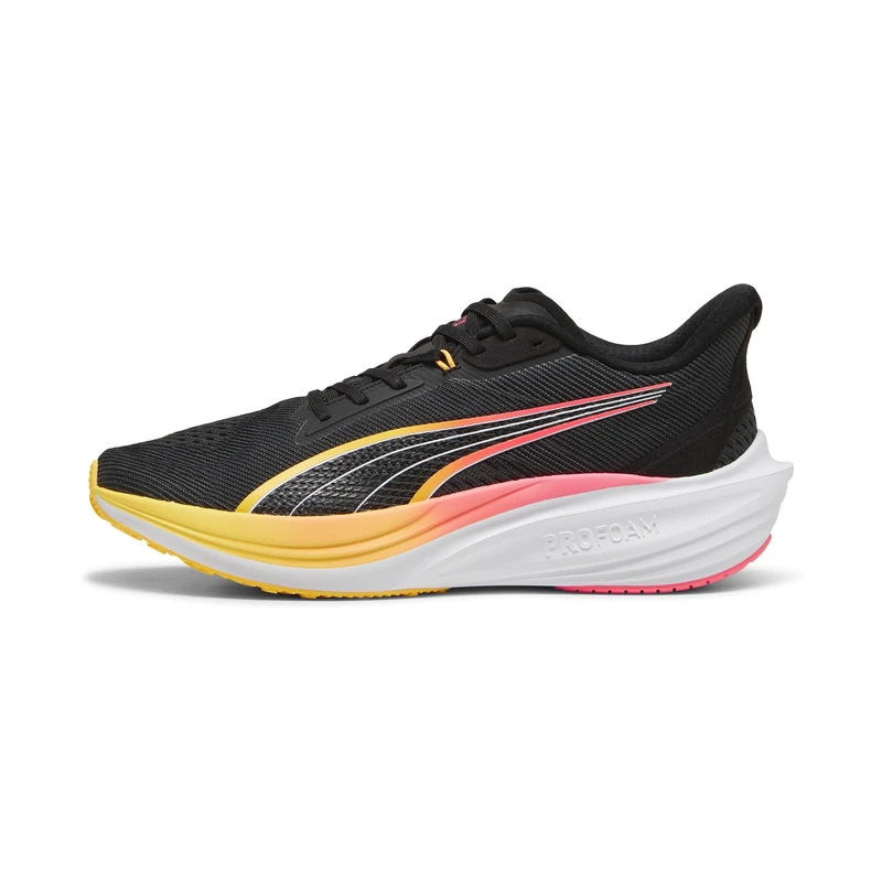 PUMA Unisex Adults Darter PRO Road Running Shoe, PUMA Black-Sun Stream, 11 UK