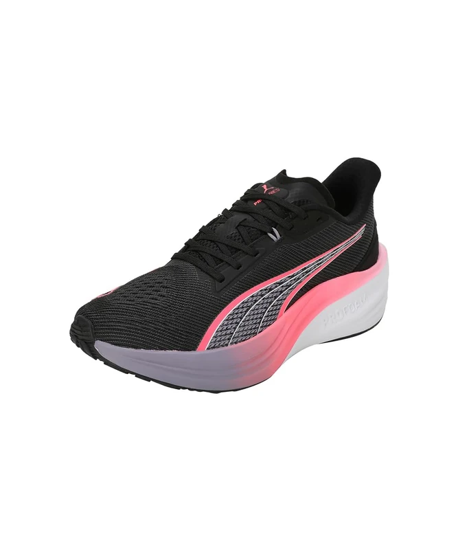 PUMA Unisex Adults Darter PRO Road Running Shoe, PUMA Black-Sunset Glow-Pale Plum, 11.5 UK