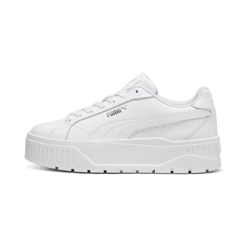 PUMA Women's Karmen II L Sneaker - White & Silver, Size 4.5 UK