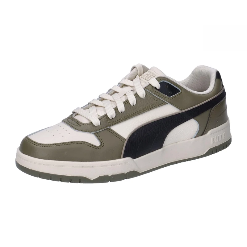 PUMA Unisex Adults RBD Game Low Sneaker, Alpine Snow-PUMA Black-PUMA Olive, 5 UK