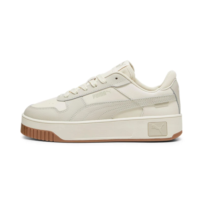 PUMA Women Carina Street Sneaker, Alpine Snow-Desert DUST, 5.5 UK