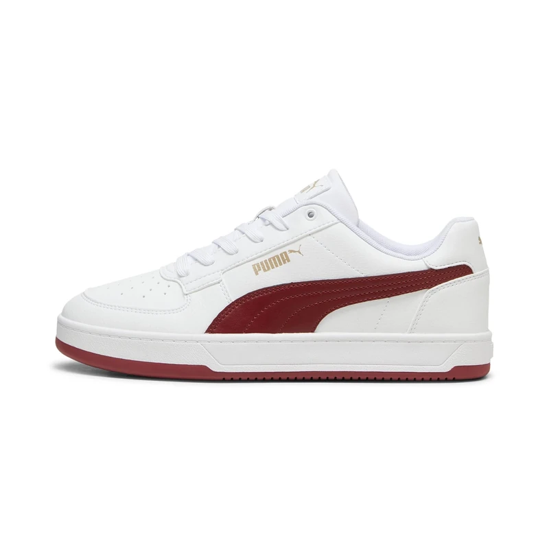 PUMA Unisex CAVEN 2.0 Sneaker, White-Intense RED Gold, 3.5 UK