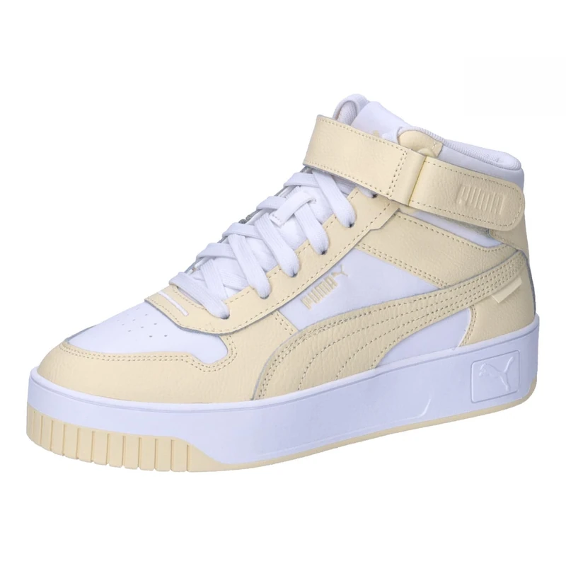 PUMA Women Carina Street MID Sneaker, PUMA White-Creamy Vanilla, 8 UK