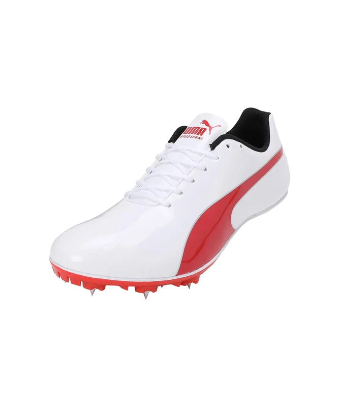 PUMA Unisex Adults Evospeed Sprint 14.5 Track and Field Shoe, PUMA White-PUMA RED-PUMA Silver, 8.5 UK
