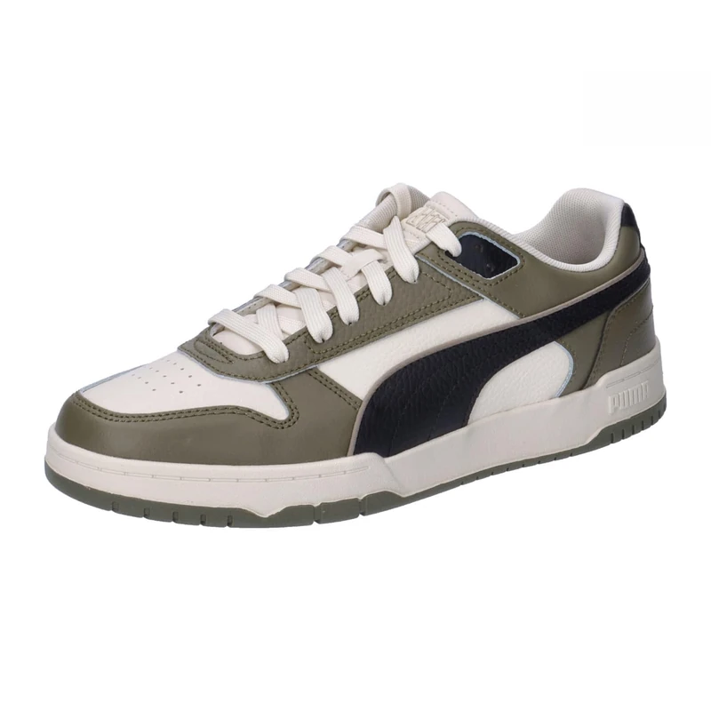PUMA Unisex Adults RBD Game Low Sneaker, Alpine Snow-PUMA Black-PUMA Olive, 5.5 UK