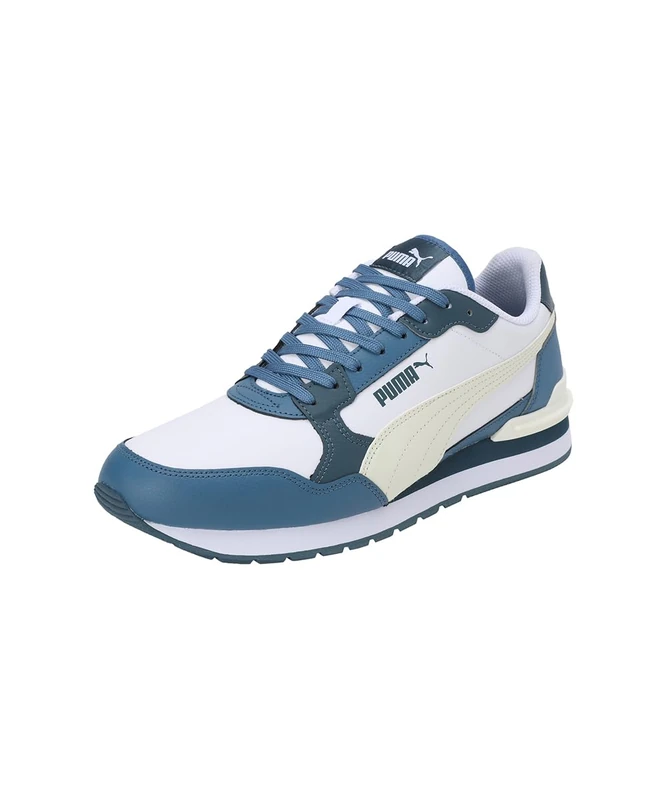Puma Unisex Adults ST Runner V4 L Sneaker, White-Creamy Vanilla-Blue Horizon-Gray Skies, 3.5 UK