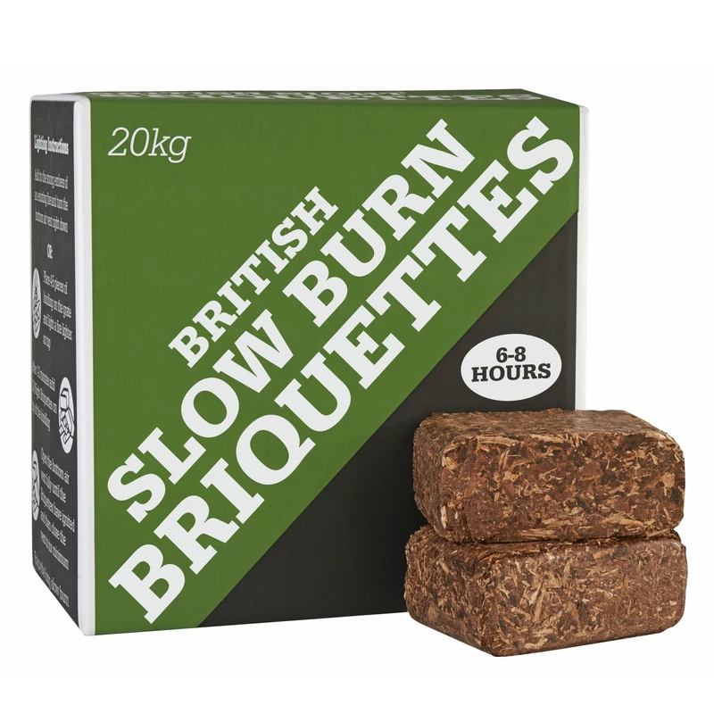 Gwernyfed Wood 2x Premium Slow Burn Briquettes - 6-8h, 20kg Boxes
