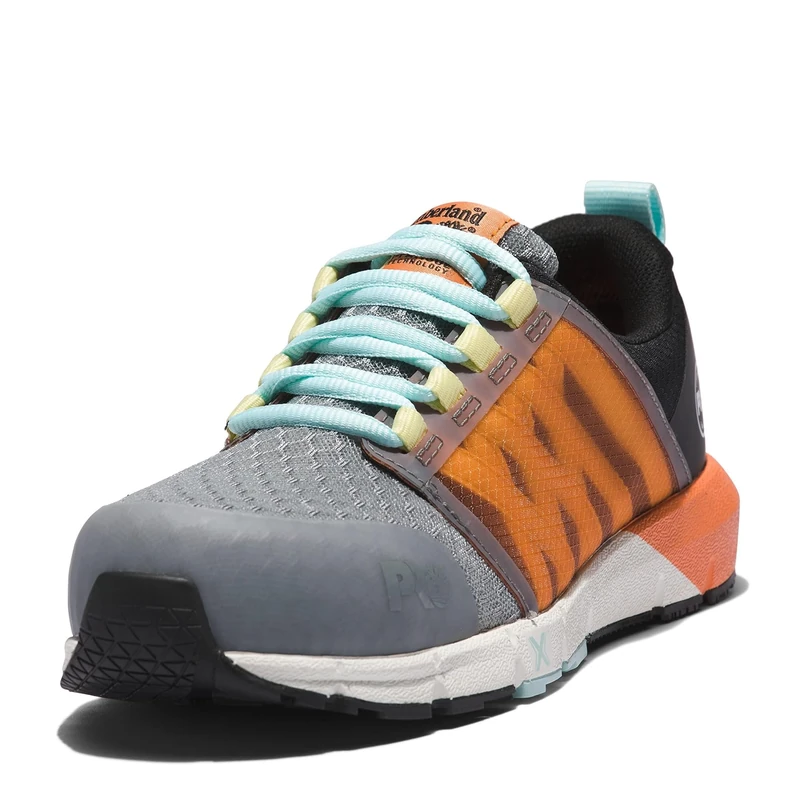 Timberland PRO Women's Radius Composite Safety Toe Athletic Industrial Work Shoe, Grey/Black/Orange, 6M - Image 1
