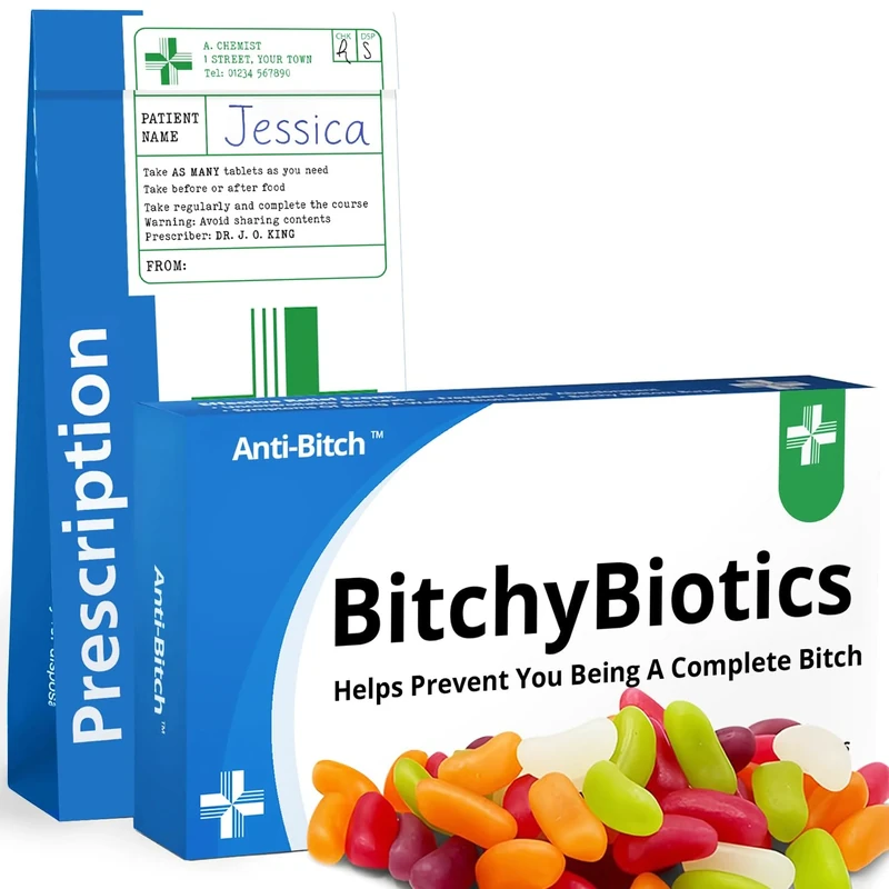 Secret Santa Funny Gifts for Her Women Rude Joke Pill Box with Jelly Beans Christmas Sweets Stocking Filler Adult Gift Mum Girlfriend Friend 30th 40th 50th Birthday Gifts for Women Hen Party