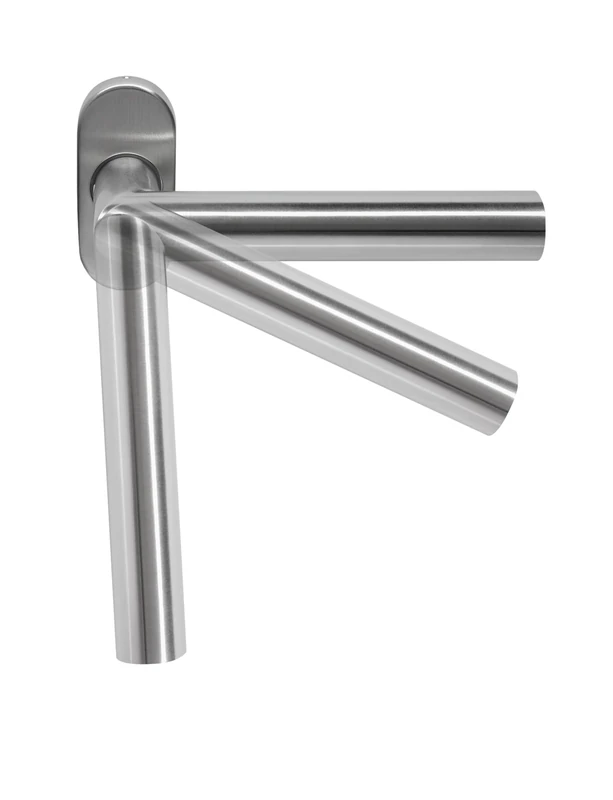 Hörmann PetHandle 5071679 Protective Door Handle (DIN Right, Stainless Steel, with Round Rosette Safety Handle, Door Fitting) - Image 1