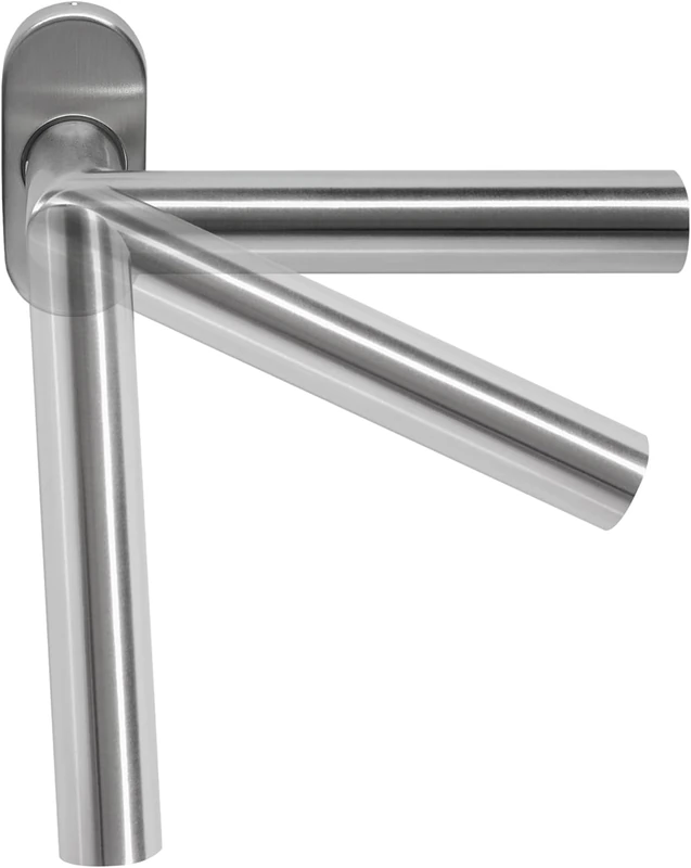 Hörmann PetHandle 5071682 Protective Door Handle (DIN Right, Stainless Steel, with Oval Rosette Safety Handle, Door Fitting)