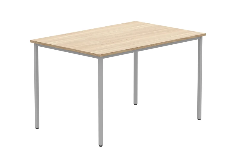 Office Hippo Essentials, Sturdy & Robust Computer, Stylish Home Office, Ideal Desk Table for Any Work Space, Height Adjustable Feet, 5 Year Guarantee, Canadian Oak, 120 x 80 cm
