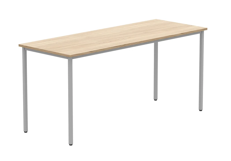 Office Hippo Essentials, Sturdy & Robust Computer, Stylish Home Office, Ideal Desk Table for Any Work Space, Height Adjustable Feet, 5 Year Guarantee, Canadian Oak, 160 x 60 cm