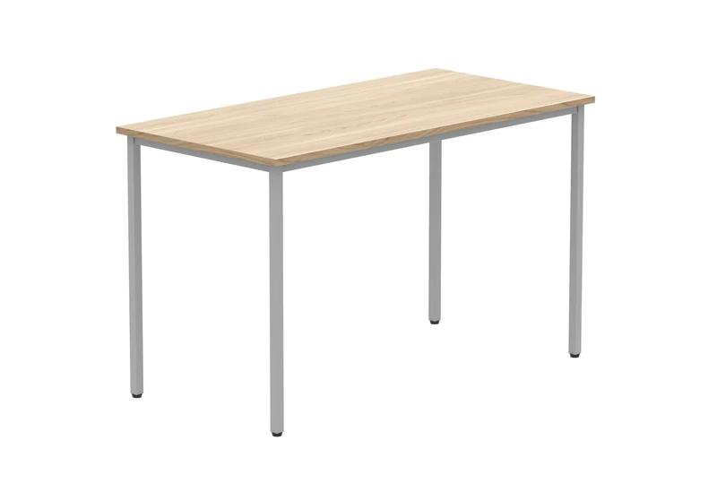Office Hippo Essentials, Sturdy & Robust Computer, Stylish Home Office, Ideal Desk Table for Any Work Space, Height Adjustable Feet, 5 Year Guarantee, Canadian Oak, 120 x 60 cm