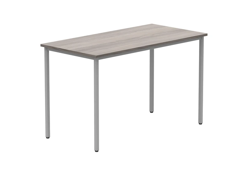 Office Hippo Essentials, Sturdy & Robust Computer, Stylish Home Office, Ideal Desk Table for Any Work Space, Height Adjustable Feet, 5 Year Guarantee, Alaskan Grey Oak, 120 x 60 cm