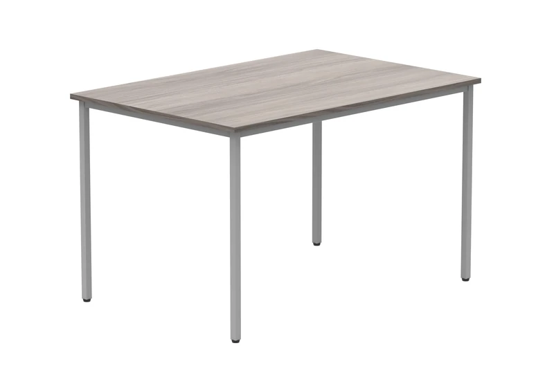 Office Hippo Essentials, Sturdy & Robust Computer, Stylish Home Office, Ideal Desk Table for Any Work Space, Height Adjustable Feet, 5 Year Guarantee, Alaskan Grey Oak, 120 x 80 cm