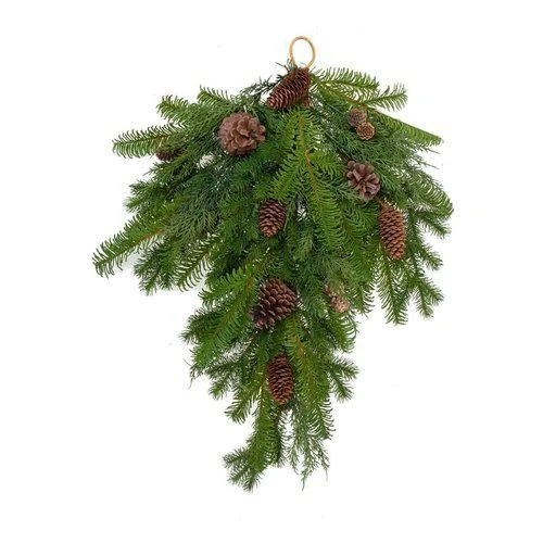 Amicasa Dietroporta 071722 Fuoriporta with Pigne Original Christmas Decoration, Synthetic, Multicoloured, Normal - Image 1