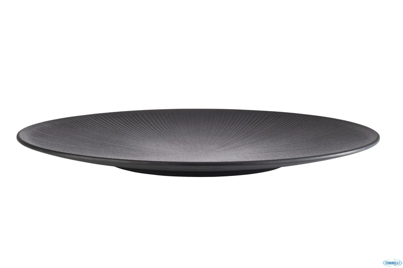 APS Nero 85066 Plate Diameter 42 cm Height 3.5 cm Melamine Black
