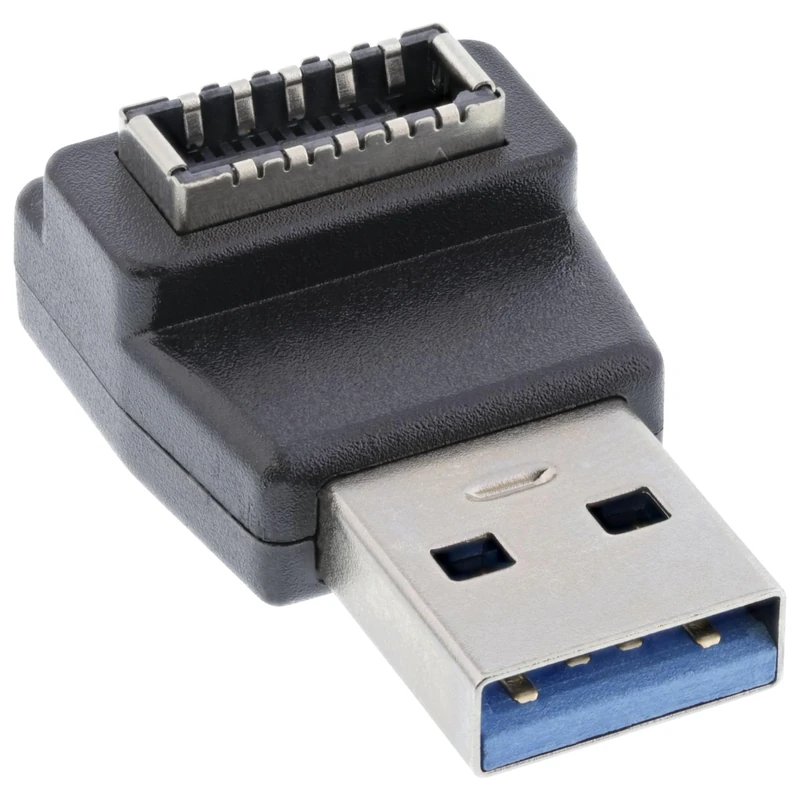 InLine® USB 3.2 Adapter, USB-A Male to Internal USB-E Front Panel Female