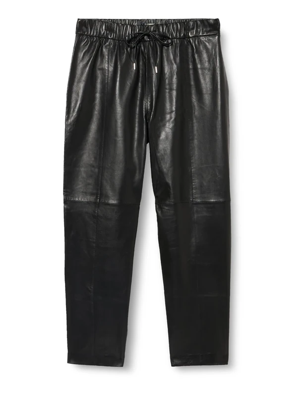 DreiMaster Vintage Women's Lederhose Shorts, Schwarz, L - Image 1