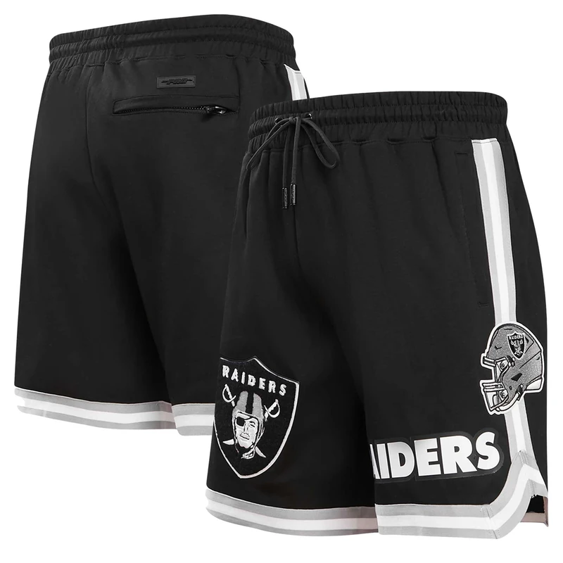 Pro Standard Mens NFL Las Vegas Raiders Classic Chenille Athletic Short Black 2XL