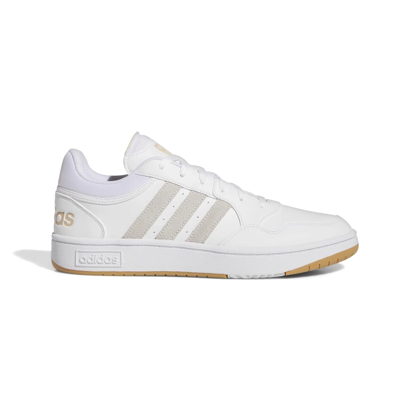 adidas Men's Hoops 3.0 Low Classic Vintage Shoes, Cloud white/Cloud white/magic beige, 4 UK