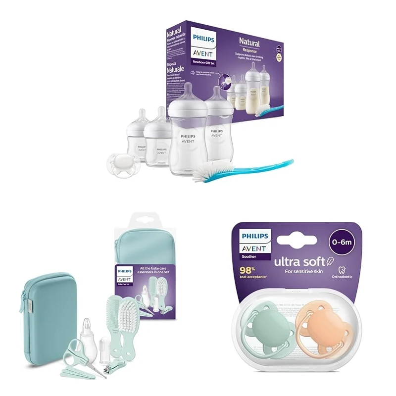 Amazon Bundles of Joy - Newborn Kit by Philips Avent - Bottle, Pacifier and Baby Care Kit (0-6M)