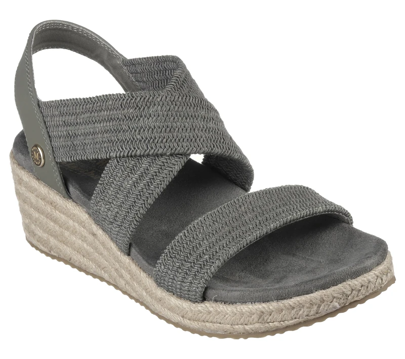 Skechers Women's Martha Stewart Arch Fit Beverlee-Brentwood Wedge Sandal, Olive, 2 UK
