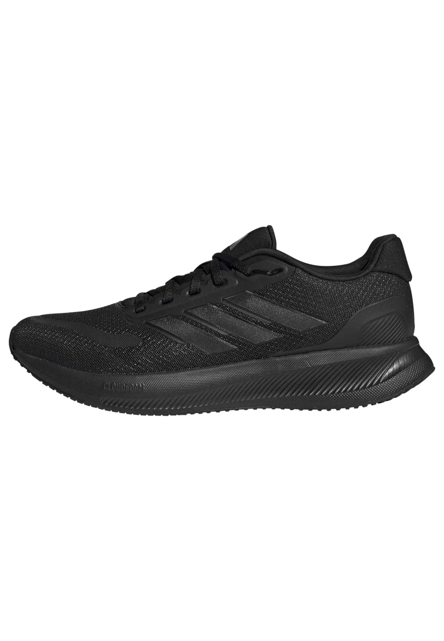 adidas men's Run Falcon 5 Sneaker, Black/Black/Black, 14