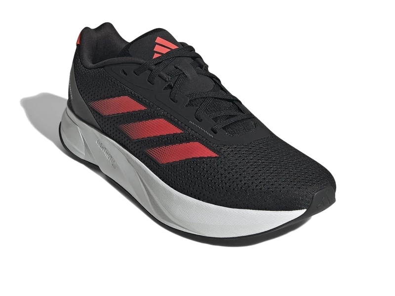 adidas Men's Duramo Sl Running Sneaker, Black/Solar Red/Grey, 8 UK
