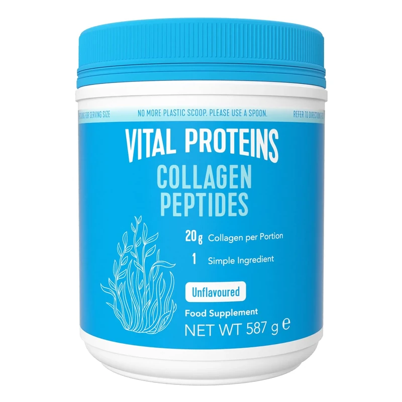 Vital Proteins Collagen Peptides Powder Supplement (Type I, III), Unflavoured Hydrolyzed Collagen-Hair, Skin, Nail Support Supplement, Paleo, Gluten Free, Non-GMO, 20g per Serving 587g Canister, 1Pack