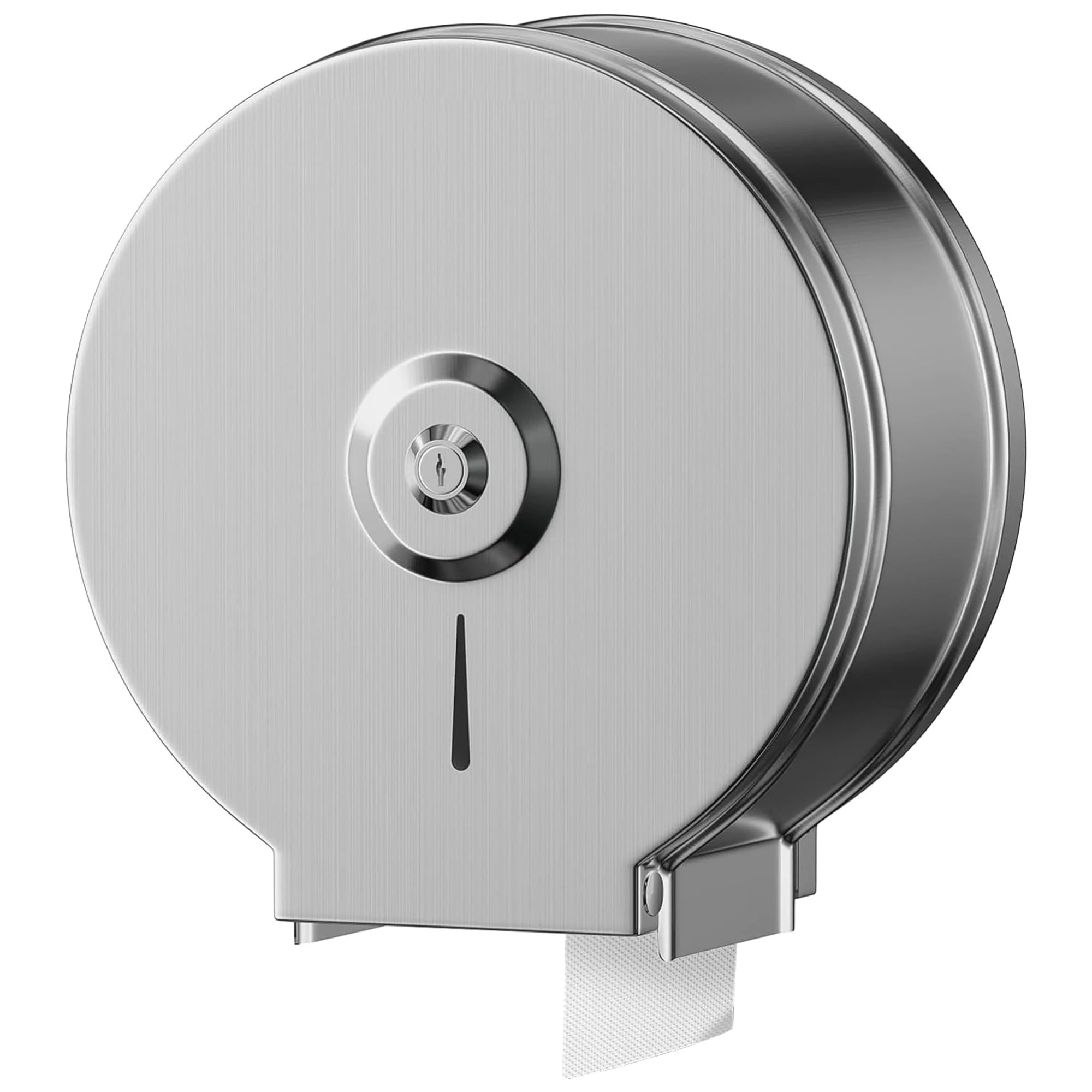 NICEME Paper Towel Dispenser – Stainless Steel Hand Towel Dispenser Lockable – Mini Jumbo Toilet Roll Dispenser – Commercial Toilet Tissue Dispensers – Diameter 255mm Center axis 40mm