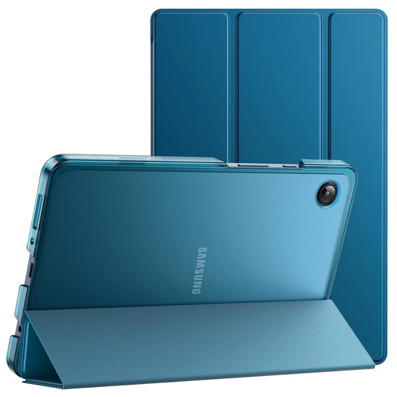 JETech Case for Samsung Galaxy Tab A11 / Tab A9 8.7-Inch 2025/2023, Slim Translucent Back Tri-Fold Folio Stand Protective Tablet Cover (Teal)