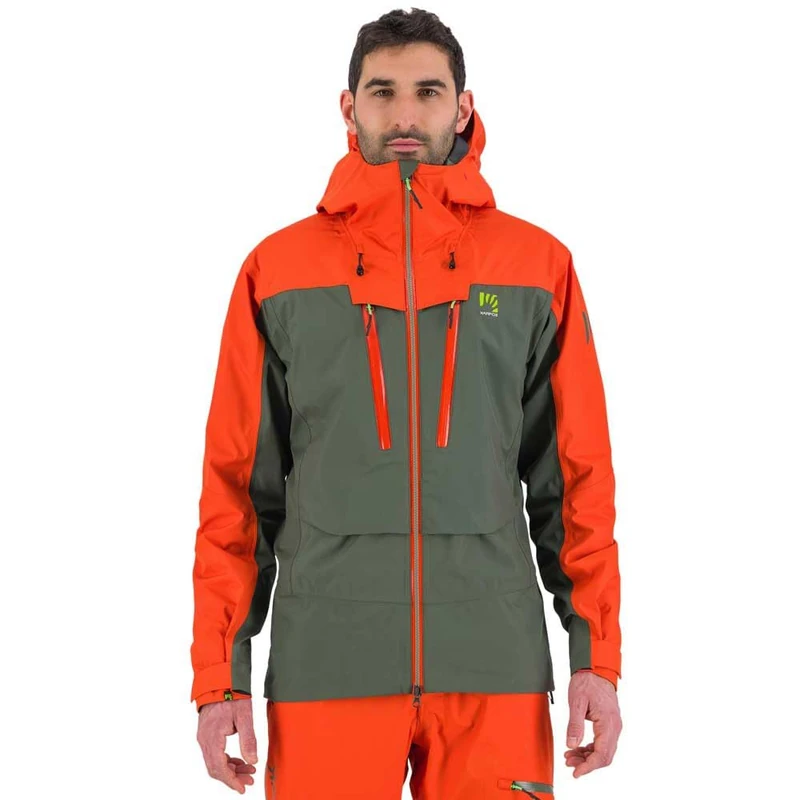 KARPOS 2511019-024 MIDI SHELL JKT Jacket Men's THYME/SPICY ORANGE Size L