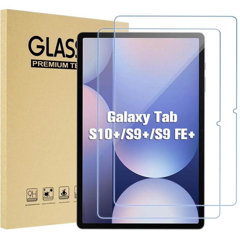 ProCase 2 Pack Screen Protectors for Galaxy Tab S10+ Plus 2024/Tab S9 FE+ Plus/Tab S9+ Plus 2023 12.4"/9H Hardness HD Clear Tempered Glass Film Guard for 12.4 inch Galaxy Tablet S10+/S9+ /S9 FE+