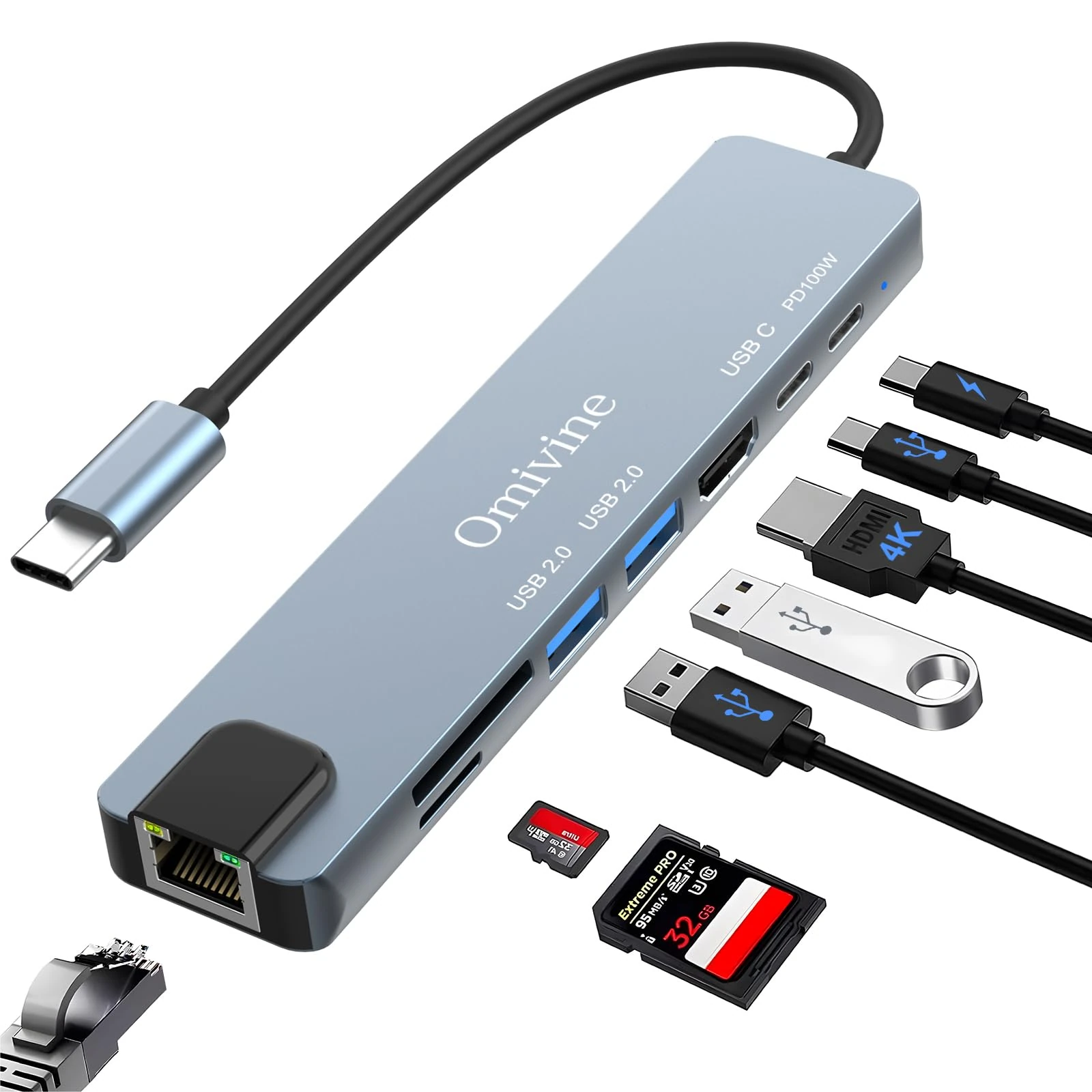 USB-C SD 3.0 Card Reader 104Mbps, Dual Slots Micro SD/SD Card Reader Camera Memory SD Card Viewer for iPhone 16/15 Series, iPad, Mac, and Android/Windows/Linux/Mac OS Systems (8-in-1)