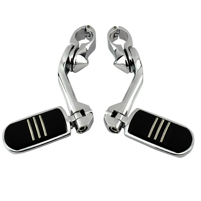 Motorcycle Highway Pegs Foot Rests fit 1.25" Engine Guard Parts Replacement for Harley Davidson Road Glide, Electra Glide, Road King, Street Glide