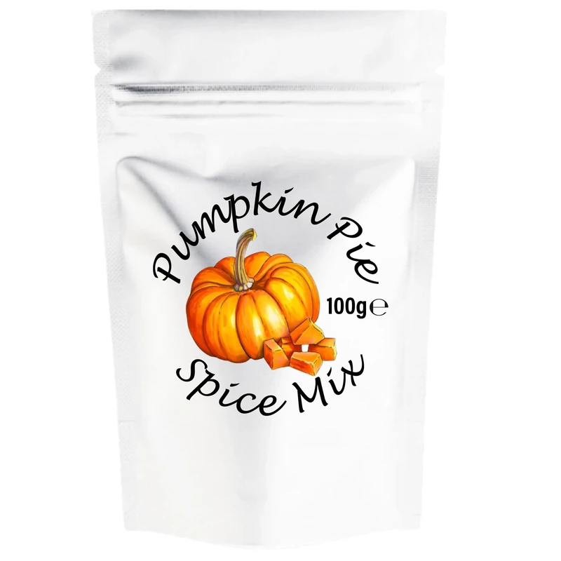 100g Pumpkin Pie Spice Mix Pumpkin Spice Mix: Blend of Cinnamon, Nutmeg, Ginger & Cloves. Ideal for Coffee, Autumn baking, Pumpkin Latte, Cookies and Soups. Cooking with children.