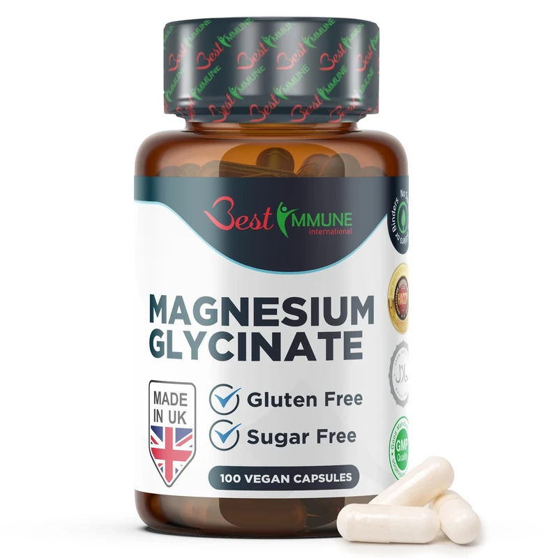 Best Immune Magnesium Glycinate 500mg - High Strength Vegan Capsules
