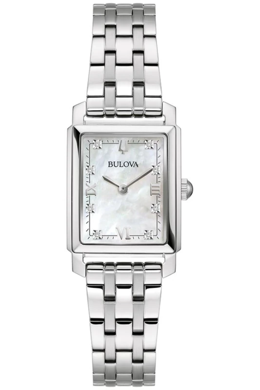 Bulova 96P244 Women's Analogue Classic Watch with Stainless Steel Strap, Silver, Bracelet