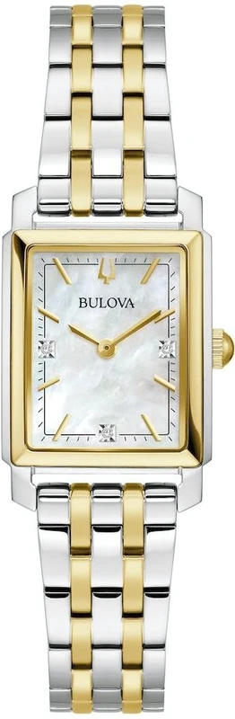Bulova 98P220 Women's Analogue Classic Watch with Stainless Steel Strap, 2 Colour, Bracelet - Image 1