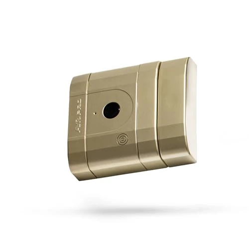 int_Lock PRO High Security Invisible Electronic Lock, Matte Brass Finish.