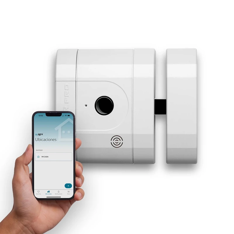 int_Lock PRO High Security Invisible Electronic Lock, Matte White Finish.